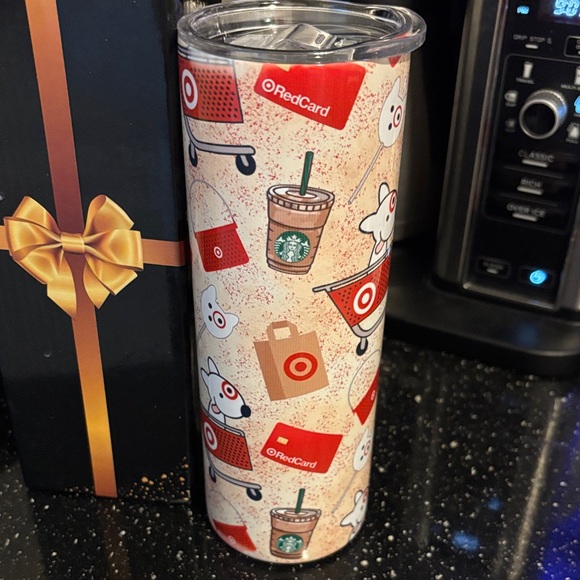 Target Themed Tumbler with Straw - Picture 2 of 4